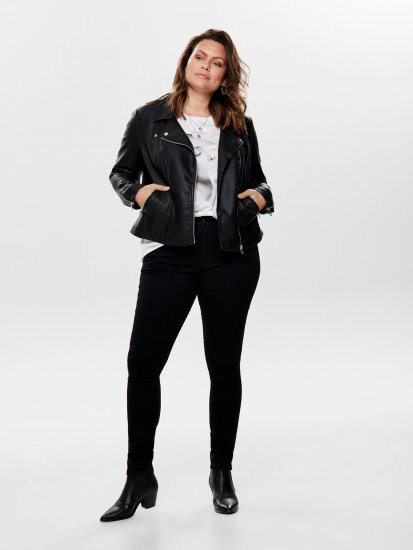 Only Carmakoma Emmy Biker Jacket Black - Skinnjackor - 