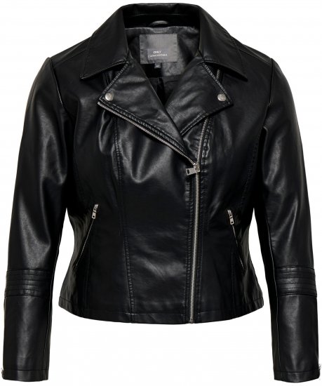 Only Carmakoma Emmy Biker Jacket Black - Skinnjackor - 