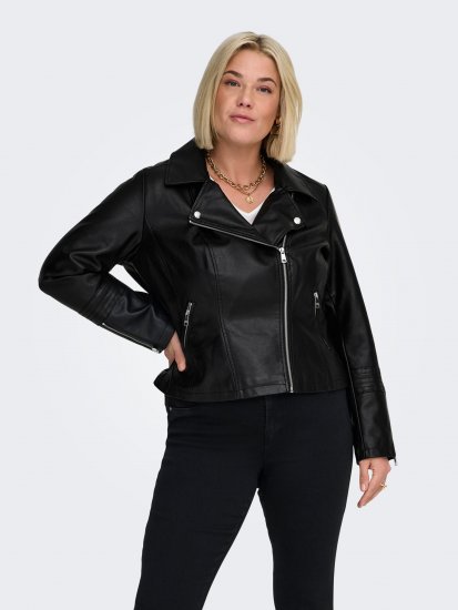 Only Carmakoma Emmy Biker Jacket Black - Skinnjackor - 