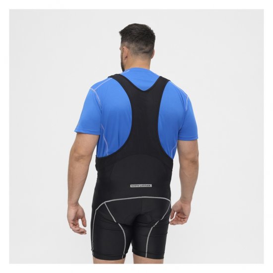 North Latitude Sport Bike Shorts With Suspenders Black - Cykelkläder - 