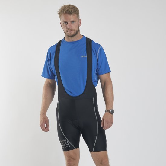 North Latitude Bike Shorts With Suspenders Black TALL - Träningskläder & friluft - Träningskläder till herr i stora storlekar
