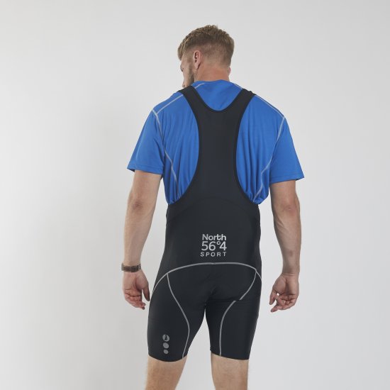 North Latitude Bike Shorts With Suspenders Black TALL - Träningskläder & friluft - Träningskläder till herr i stora storlekar