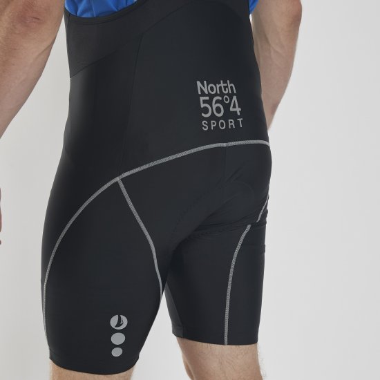 North Latitude Bike Shorts With Suspenders Black TALL - Träningskläder & friluft - Träningskläder till herr i stora storlekar