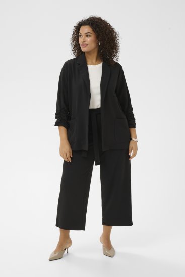 Kaffe Curve Pheolo 3/4 Sleeve Blazer Black Deep - Kavajer - 