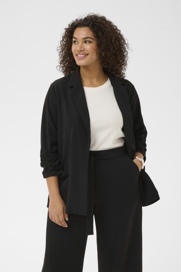 Kaffe Curve Pheolo 3/4 Sleeve Blazer Black Deep - Kavajer - 