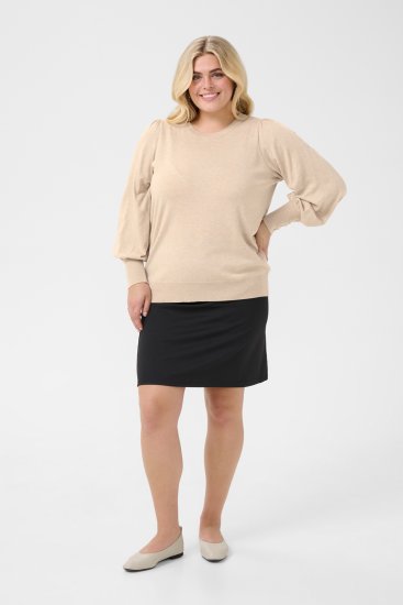 Kaffe Curve Lizzy Långärmad tröja Beige - Tröjor & stickat - 