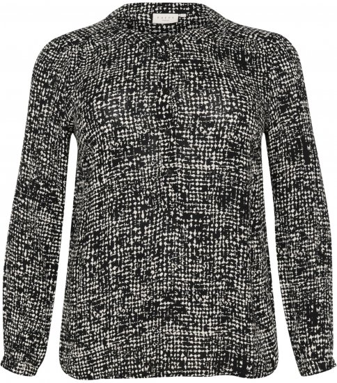 Kaffe Curve Mila Ami Blus Svart/Turtledove - Blusar & tunikor - 