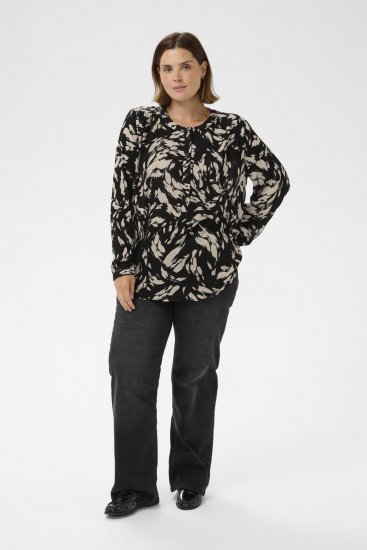 Kaffe Curve Mila Ami Blus Svart - Blusar & tunikor - 