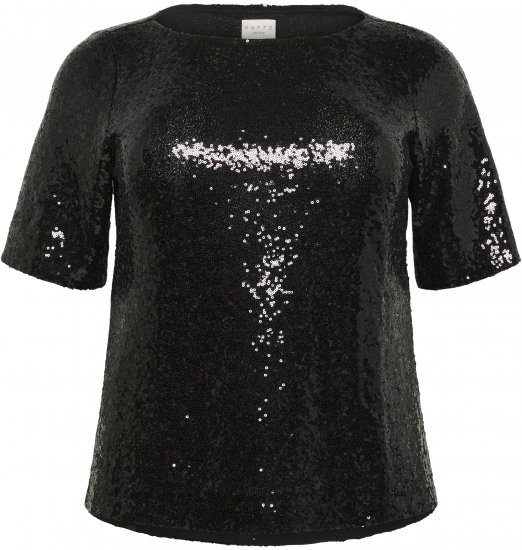 Kaffe Curve Mirana Sequin Blouse Black - Blusar - 