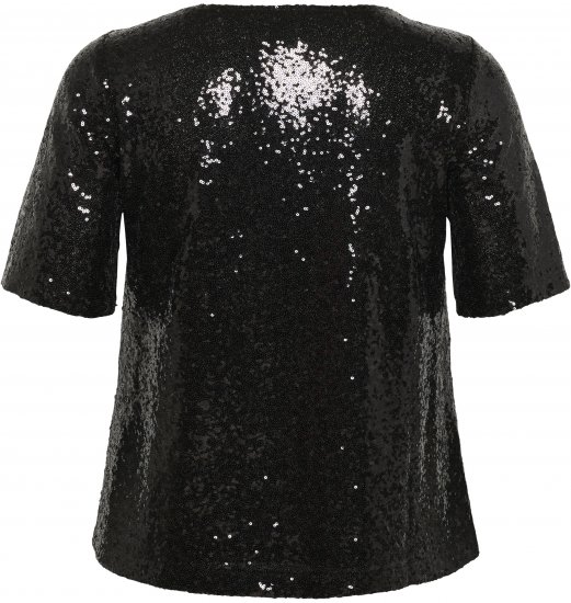 Kaffe Curve Mirana Sequin Blouse Black - Blusar - 