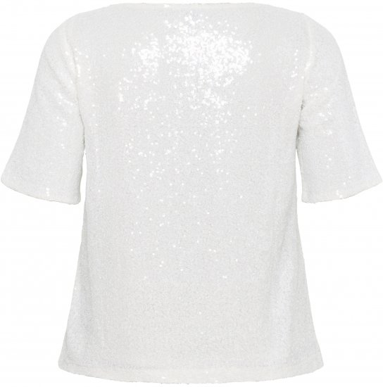 Kaffe Curve Mirana Sequin Blouse Chalk - Blusar - 