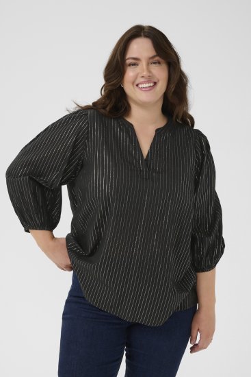 Kaffe Curve Luisa Blouse Black Deep - Blusar - 