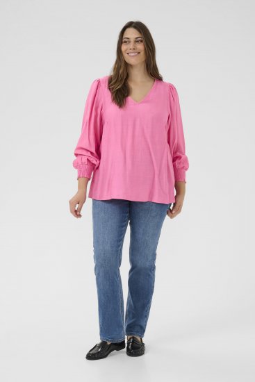 Kaffe Curve Sofia Blouse Pink Power - Blusar - 