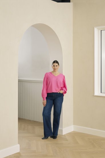Kaffe Curve Sofia Blouse Pink Power - Blusar - 