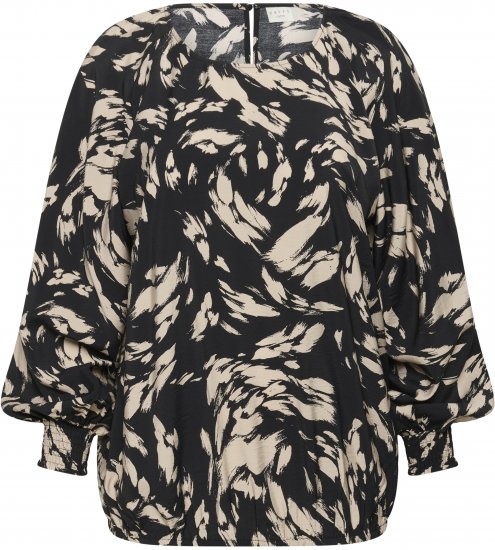 Kaffe Curve Olla Långärmad blus Svart - Blusar & tunikor - 