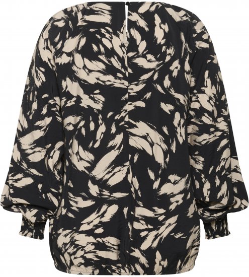 Kaffe Curve Olla Långärmad blus Svart - Blusar & tunikor - 