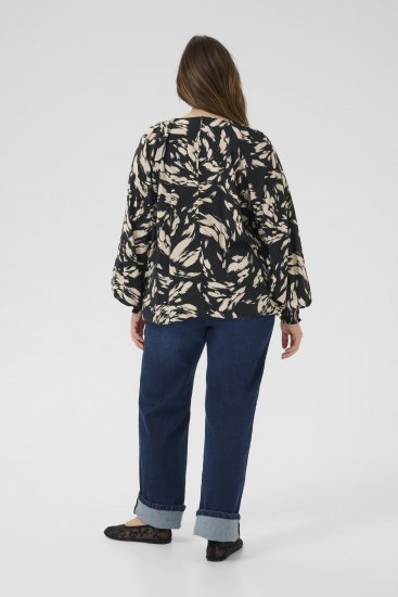 Kaffe Curve Olla Långärmad blus Svart - Blusar & tunikor - 