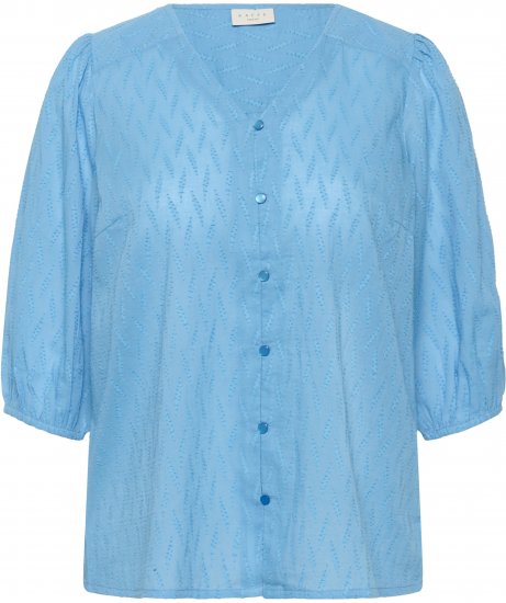 Kaffe Curve Gabby Blouse Azure Blue - Blusar - 