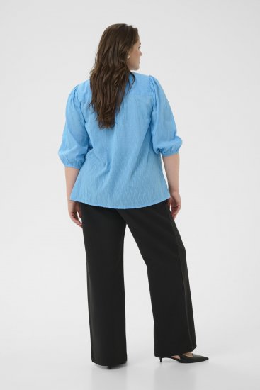 Kaffe Curve Gabby Blouse Azure Blue - Blusar - 