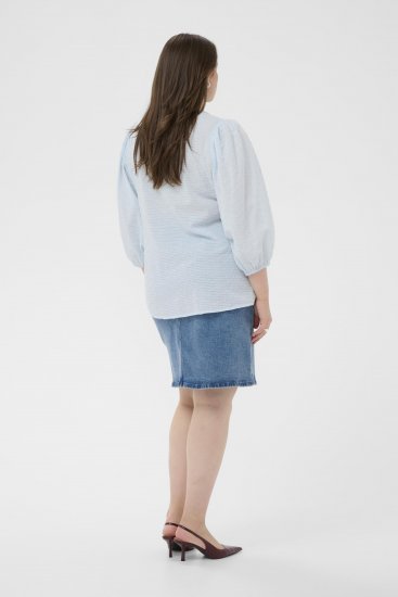 Kaffe Curve Penelopia Blouse Nantucket Breeze Blue - Blusar - 