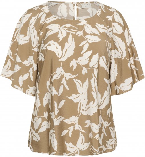Kaffe Curve Marla Blouse Oak Chalk Leaf - Blusar - 