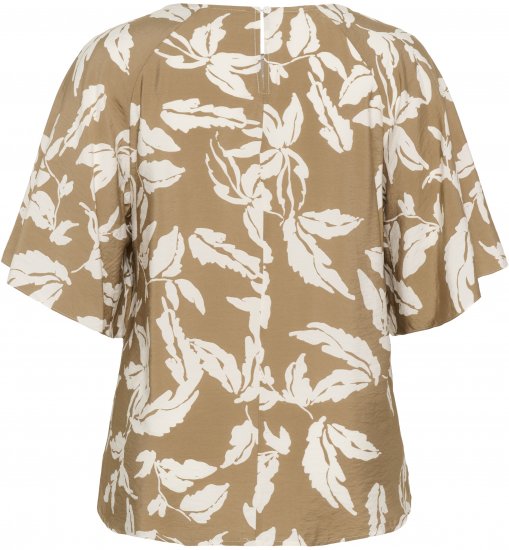 Kaffe Curve Marla Blouse Oak Chalk Leaf - Blusar - 
