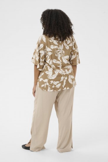 Kaffe Curve Marla Blouse Oak Chalk Leaf - Blusar - 