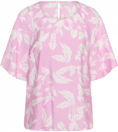 Kaffe Curve Marla Blouse Pink Frosting Chalk Leaf - Blusar - 