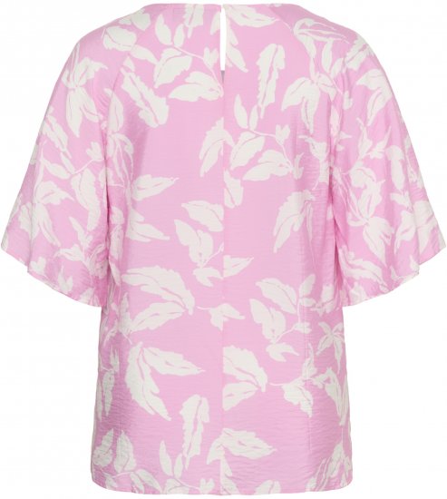 Kaffe Curve Marla Blouse Pink Frosting Chalk Leaf - Blusar - 