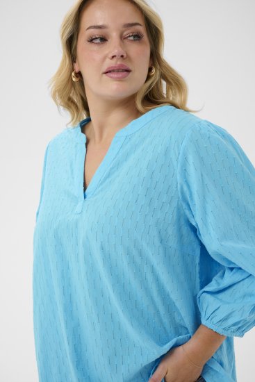 Kaffe Curve Thea Blouse Aquarius Blue - Blusar & tunikor - 