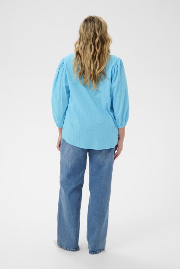 Kaffe Curve Thea Blouse Aquarius Blue - Blusar & tunikor - 