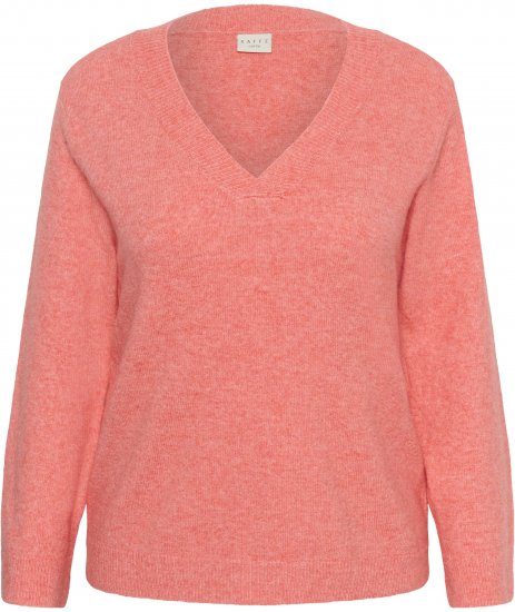 Kaffe Curve Jilanda V-Neck Pullover Red - Tröjor & stickat - 