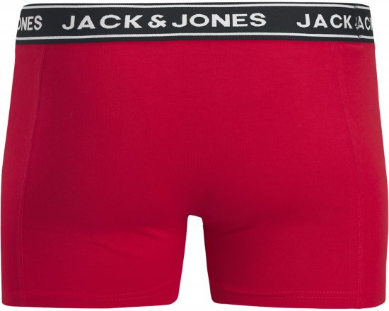 Jack & Jones Hector Solid Trunks 3-Pack Navy/Red/Grey - Boxershorts - Boxershorts för herrar i stora storlekar
