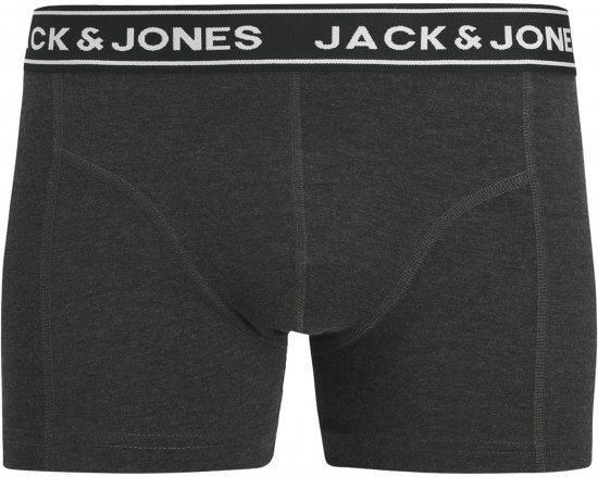 Jack & Jones Hector Solid Trunks 3-Pack Navy/Red/Grey - Boxershorts - Boxershorts för herrar i stora storlekar