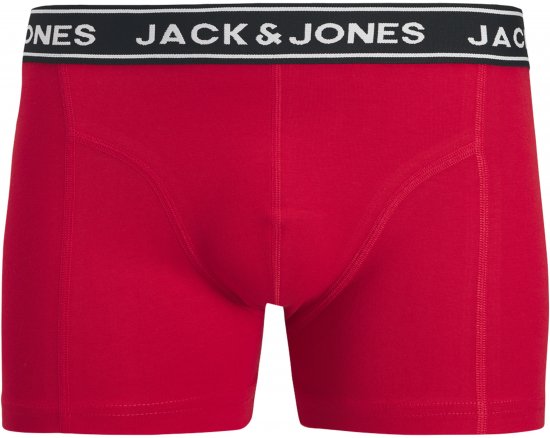 Jack & Jones Hector Solid Trunks 3-Pack Navy/Red/Grey - Boxershorts - Boxershorts för herrar i stora storlekar