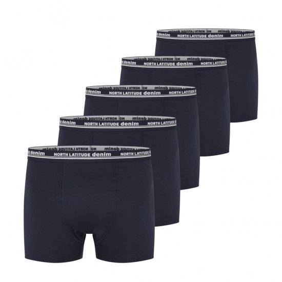 North Latitude 5-Pack Boxershorts Navy - Boxershorts - Boxershorts för herrar i stora storlekar