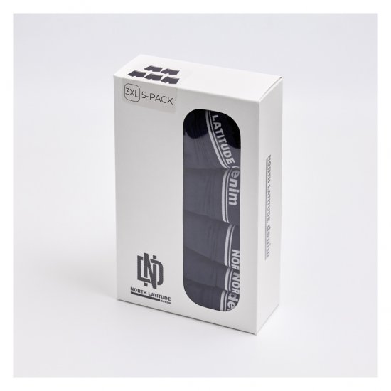 North Latitude 5-Pack Boxershorts Navy - Boxershorts - Boxershorts för herrar i stora storlekar