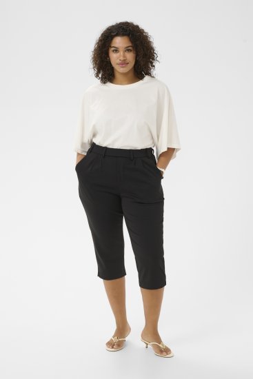 Kaffe Curve Jenna Capri Pants Black - Byxor - 