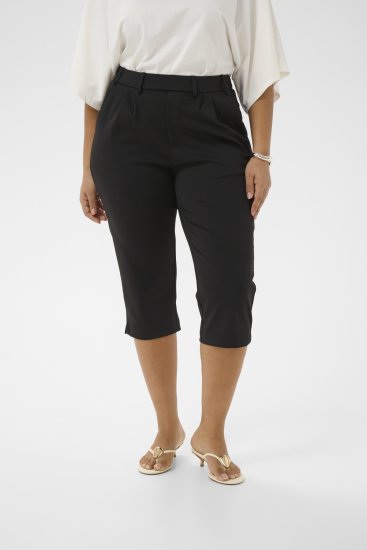 Kaffe Curve Jenna Capri Pants Black - Byxor - 