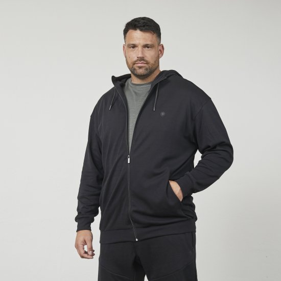 North Latitude 61325 Cardigan med Huva Svart - Tröjor & hoodies - Stora hoodies & tröjor - 2XL-14XL