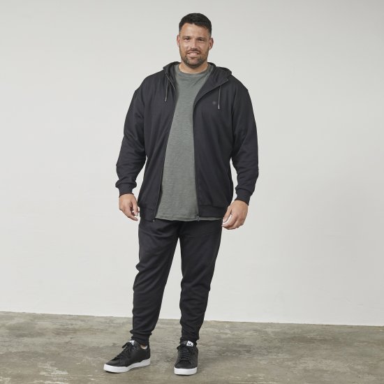 North Latitude 61325 Cardigan med Huva Svart - Tröjor & hoodies - Stora hoodies & tröjor - 2XL-14XL