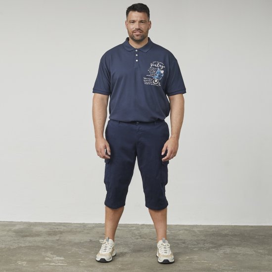 North Latitude 61150 Cargo Comfort Fit Capribyxor Marinblå - Shorts - Stora shorts W40-W60