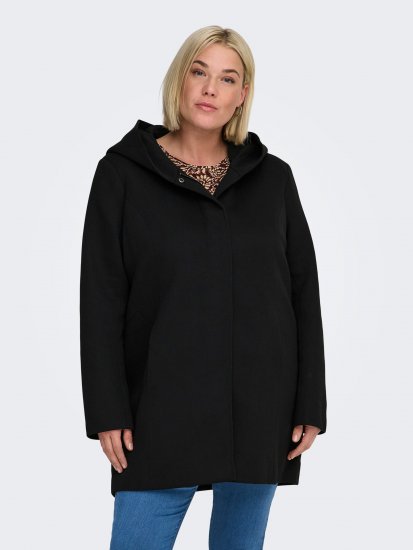 Only Carmakoma Sedona Light Coat Black - Vinterkappor - 
