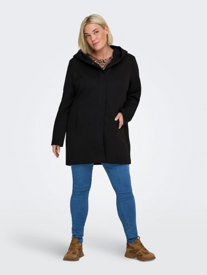 Only Carmakoma Sedona Light Coat Black - Vinterkappor - 