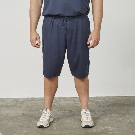 North Latitude 61154 Comfort Fit-shorts i Linne Marinblå - Shorts - Stora shorts W40-W60