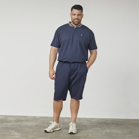 North Latitude 61154 Comfort Fit-shorts i Linne Marinblå - Shorts - Stora shorts W40-W60