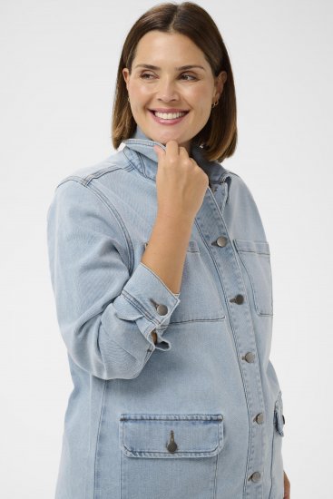 Kaffe Curve Ninna Casual Jacket Light Blue Washed - Jackor - 