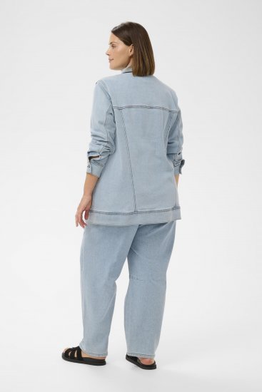 Kaffe Curve Ninna Casual Jacket Light Blue Washed - Jackor - 