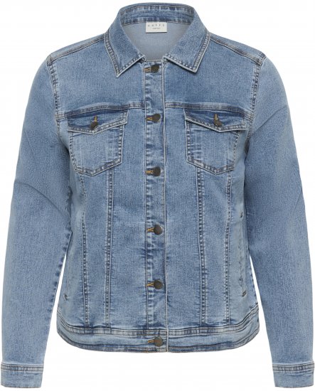 Kaffe Curve Vilana Denim Jacket Washed Blue - Jeansjackor - 