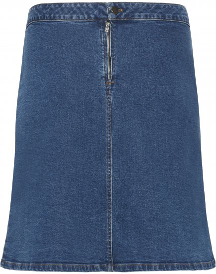 Kaffe Curve Leni Denim Skirt Blue - Kjolar - 